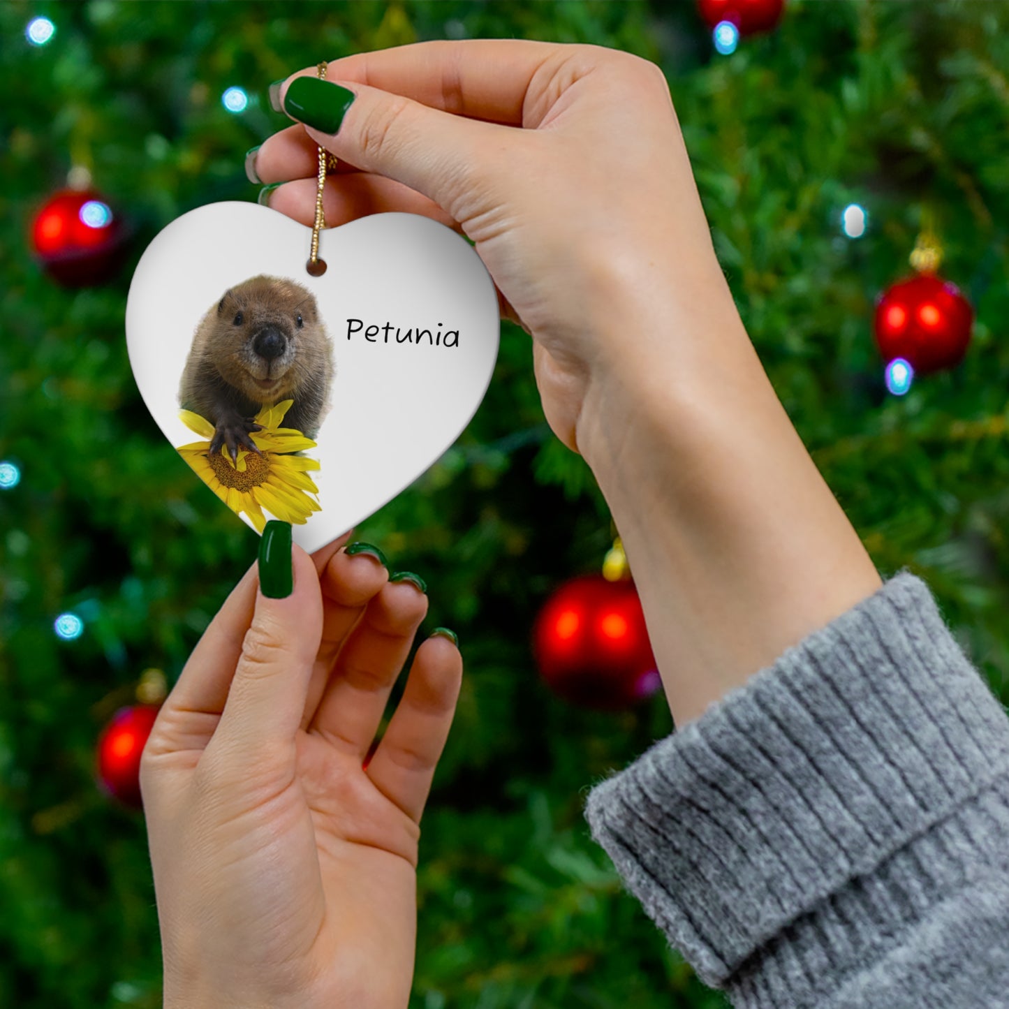 Petunia Ceramic Ornament