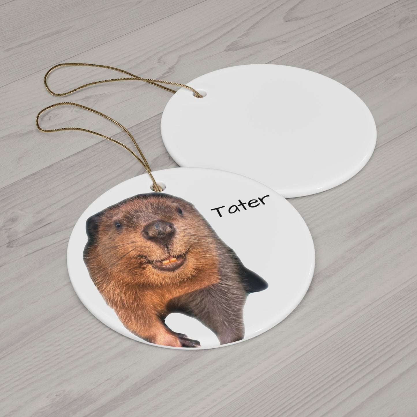 Tater Ceramic Ornament Circle