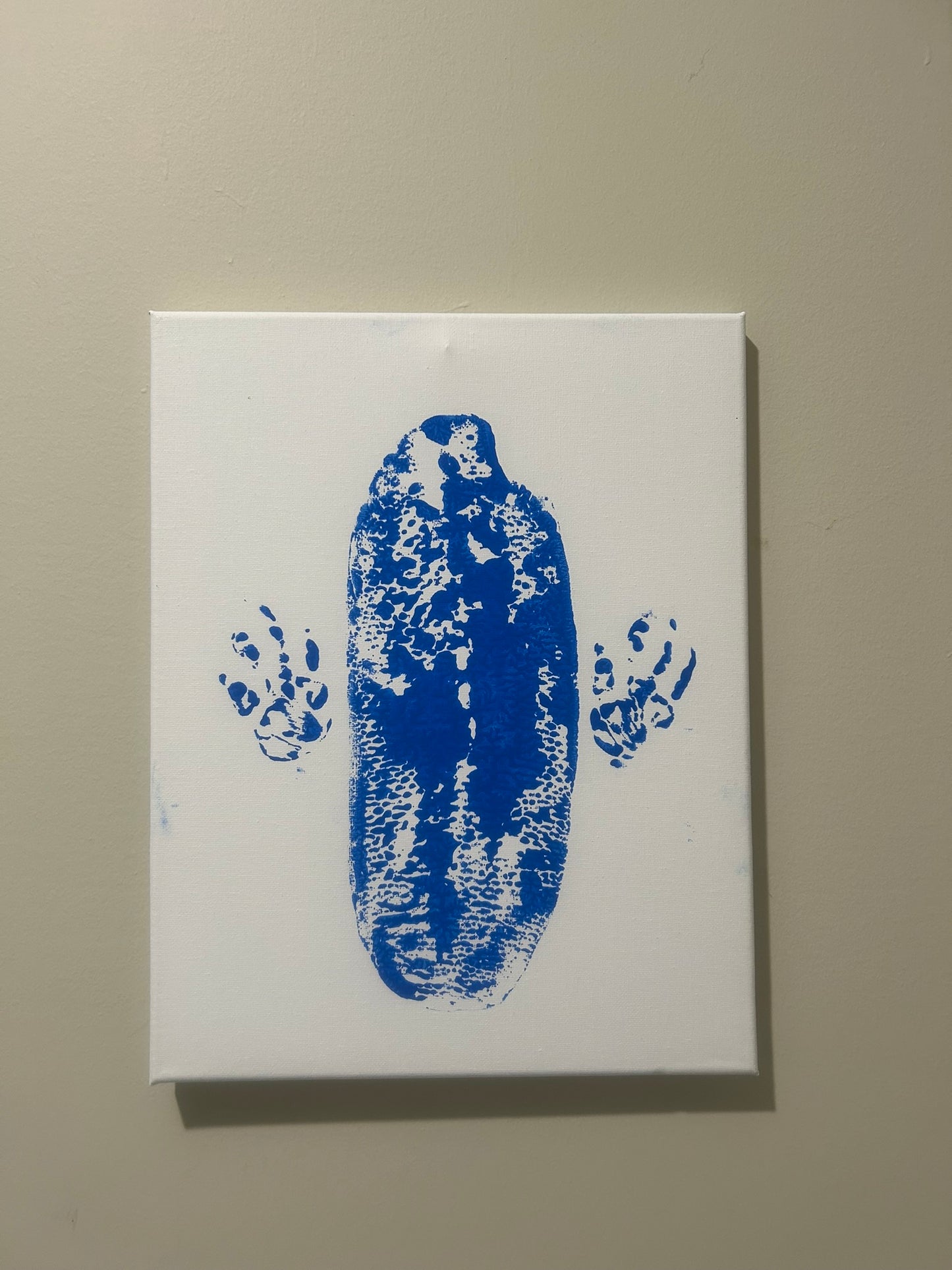 Stormy Rose 11x14 Tail and paw Print Blue