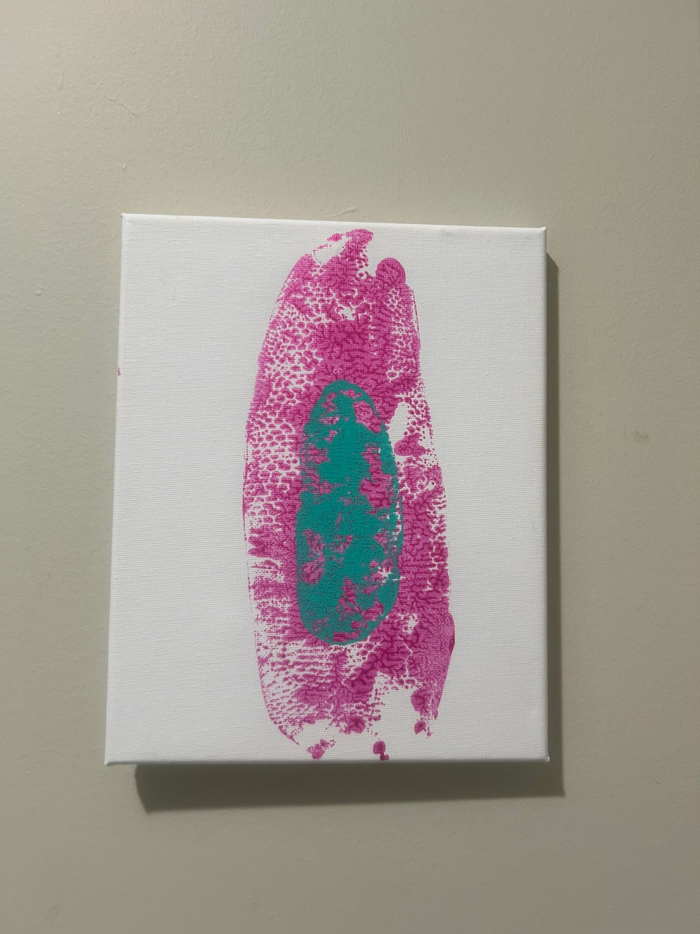 Tulip and Petunia Overlay Tail Print 8x10 Pink and Green