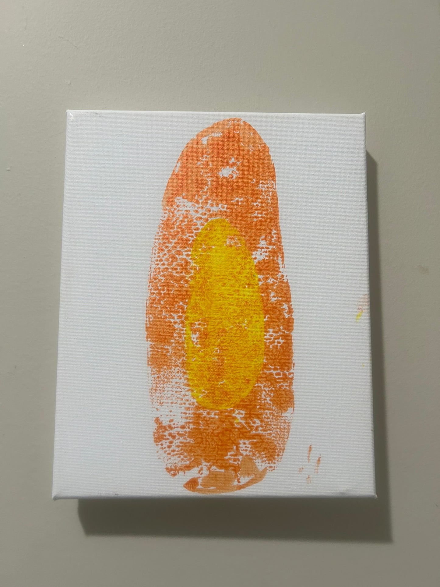 Tulip and Petunia Overlay Tail Print 8x10 Orange and Yellow White