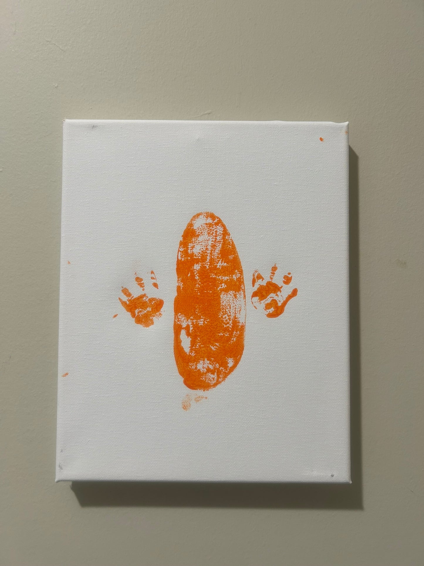 Petunia 8x10 Tail and Paw Print orange