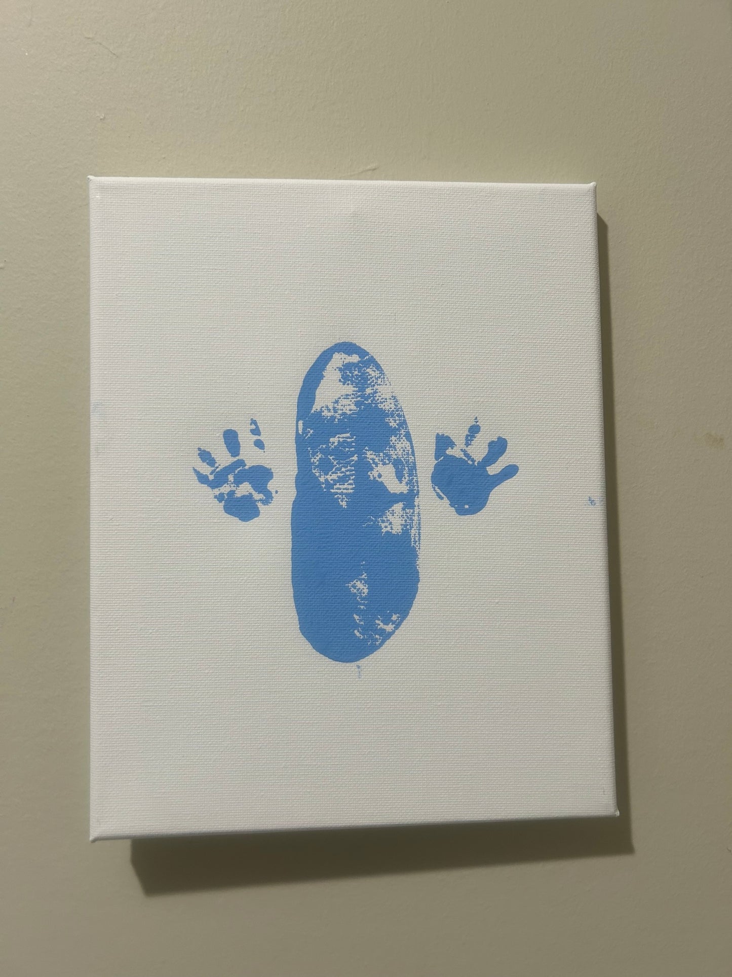 Petunia 8x10 Tail and Paw Print Light Blue