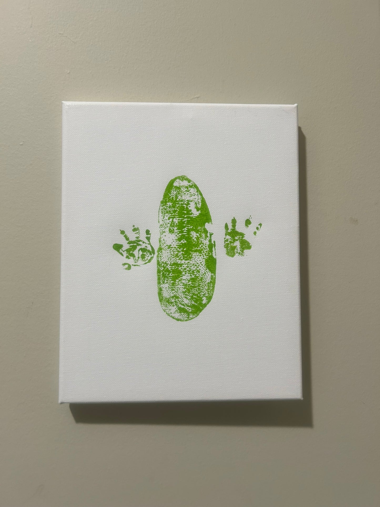 Petunia 8x10 Tail and Paw Print Light Green