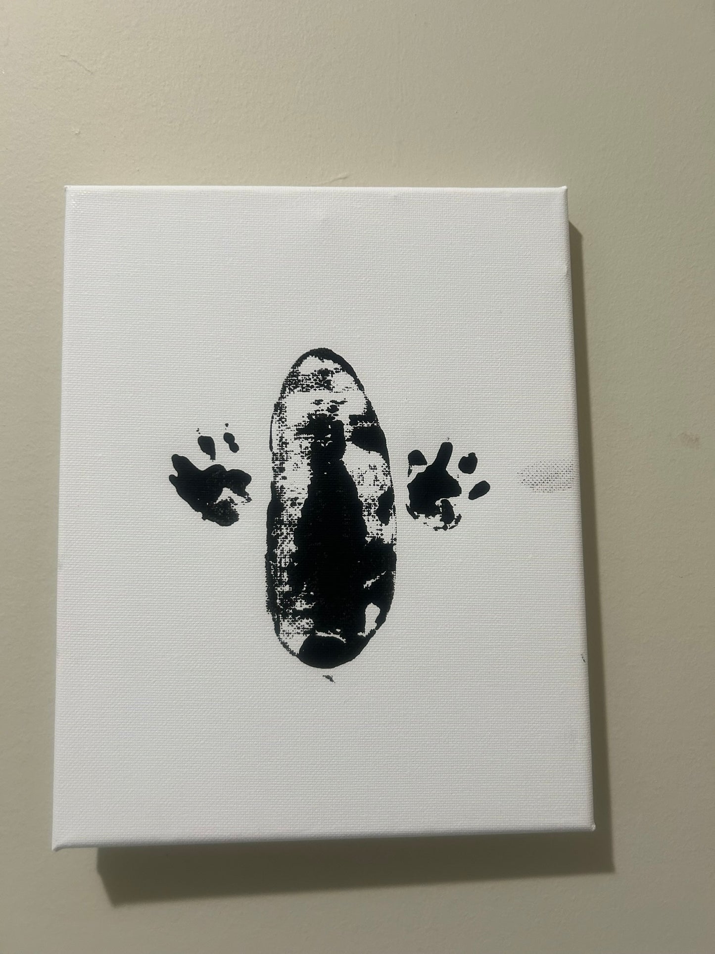 Petunia 8x10 Tail and Paw Print Black