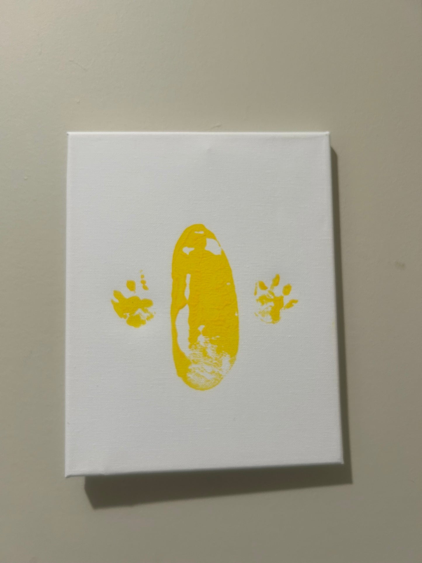 Petunia 8x10 Tail and Paw Print Yellow