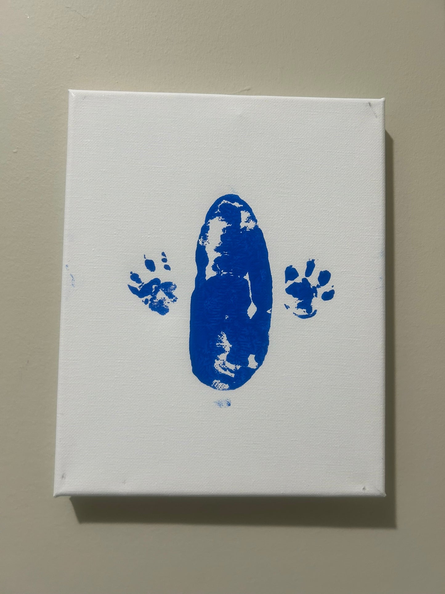 Petunia 8x10 Tail and Paw Print Dark Blue