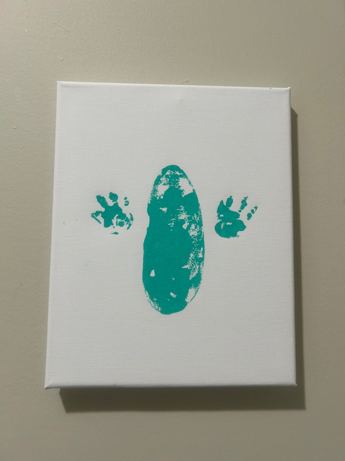 Petunia 8x10 Tail and Paw Print Turquoise