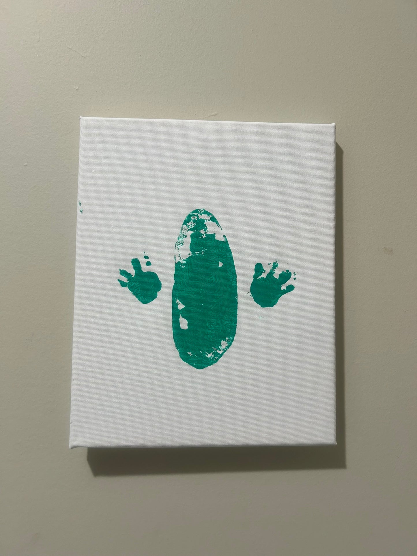 Petunia 8x10 Tail and Paw Print Green Blue