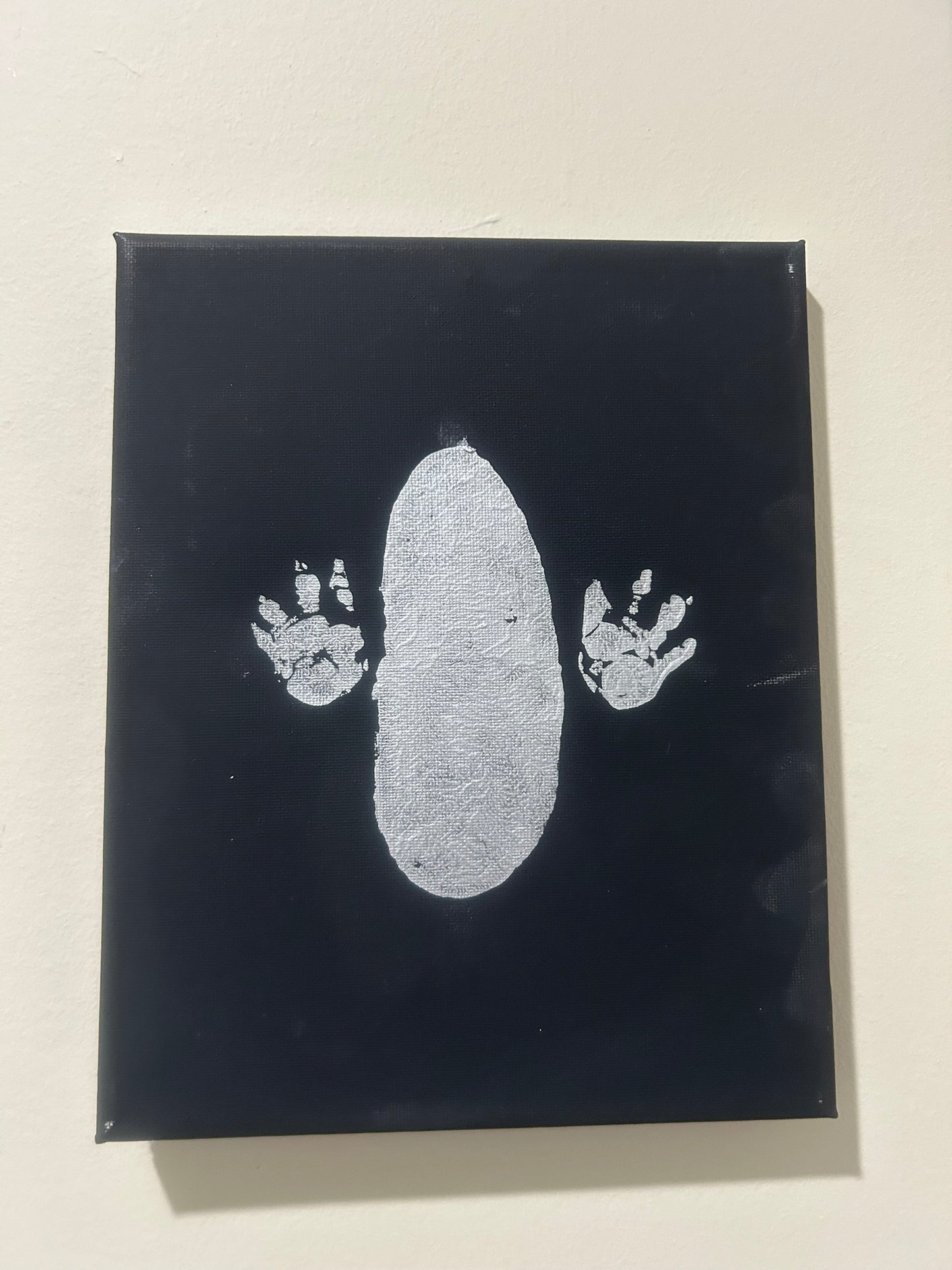 Petunia 8x10 Tail and Paw Print Silver
