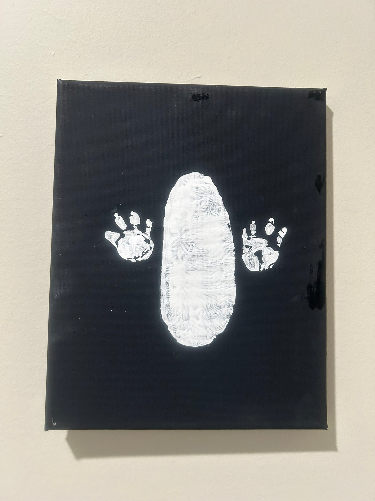 Petunia 8x10 Tail and Paw Print White 2