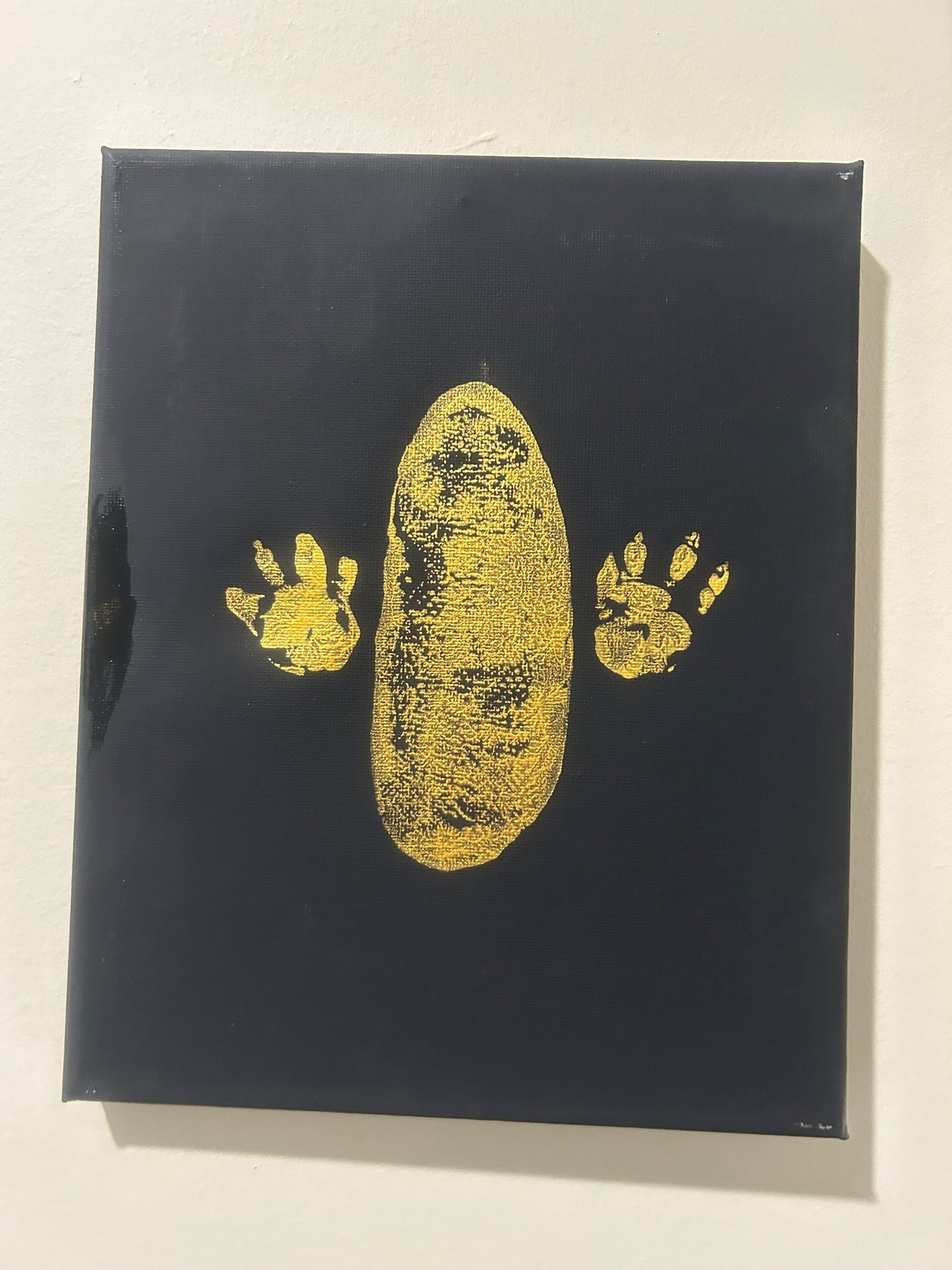 Petunia 8x10 Tail and Paw Print Gold