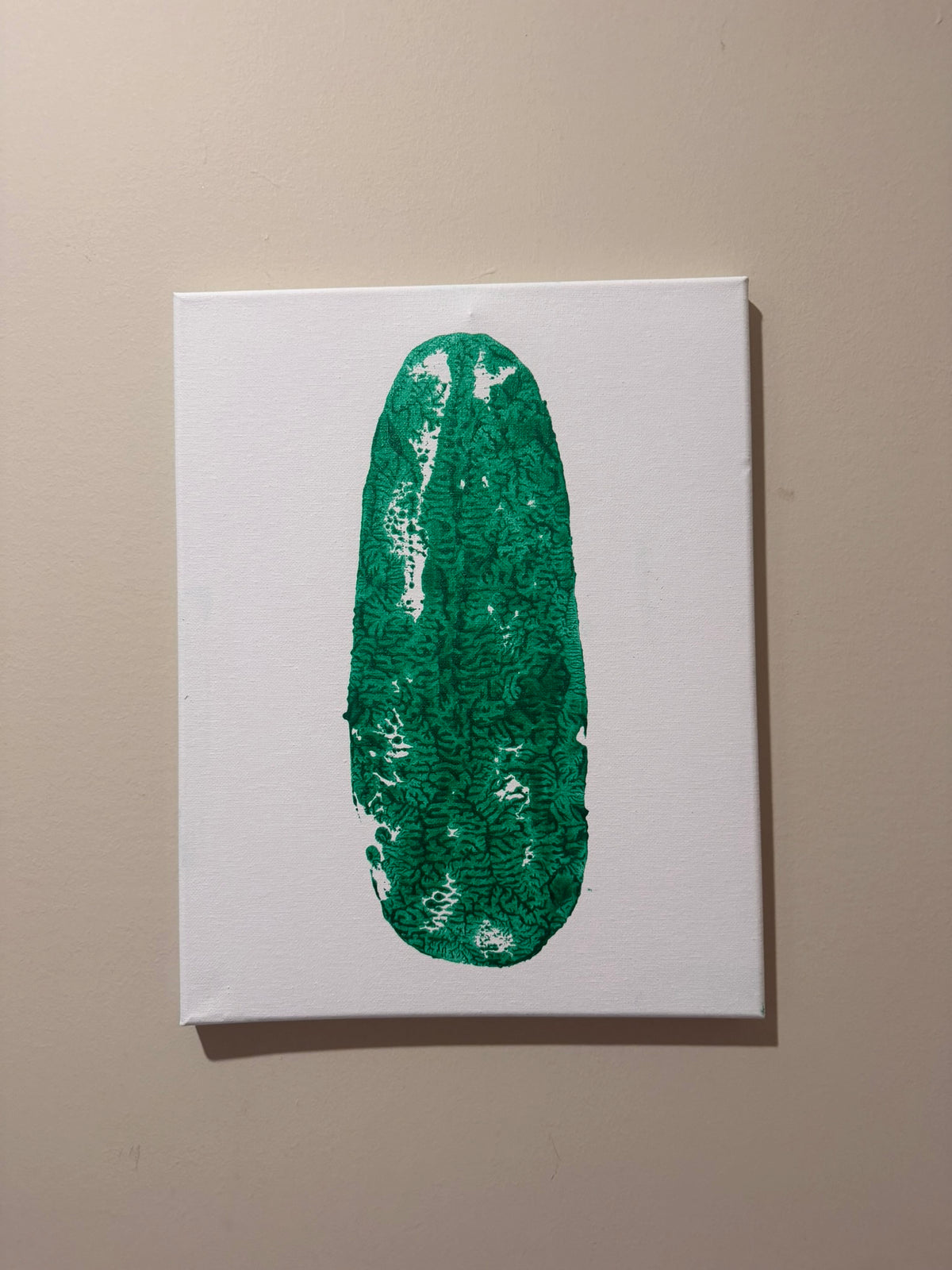 Big Girl Sprout Tail Print on 11x14 White Canvas