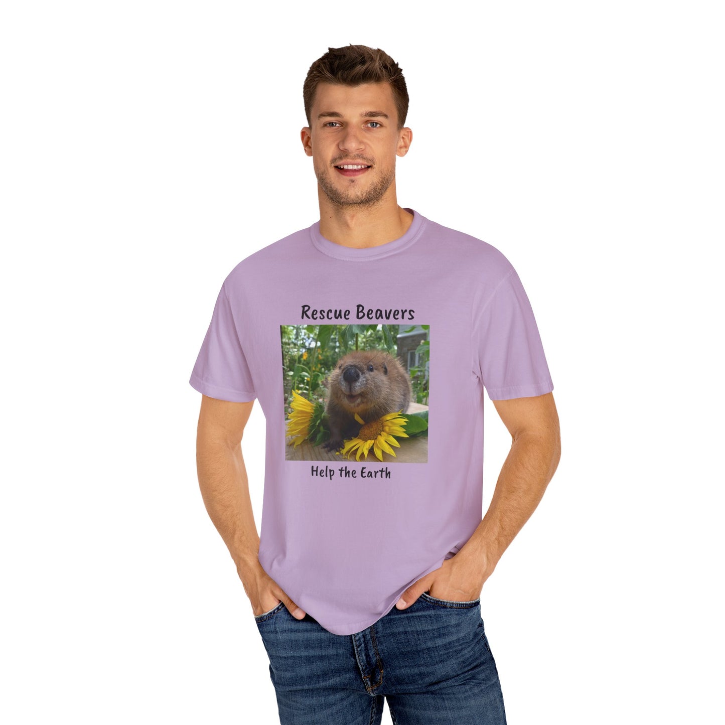 Petunia Rescue Beaver Unisex Garment-Dyed T-shirt