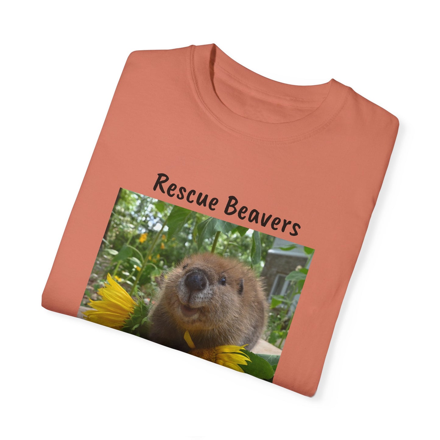 Petunia Rescue Beaver Unisex Garment-Dyed T-shirt