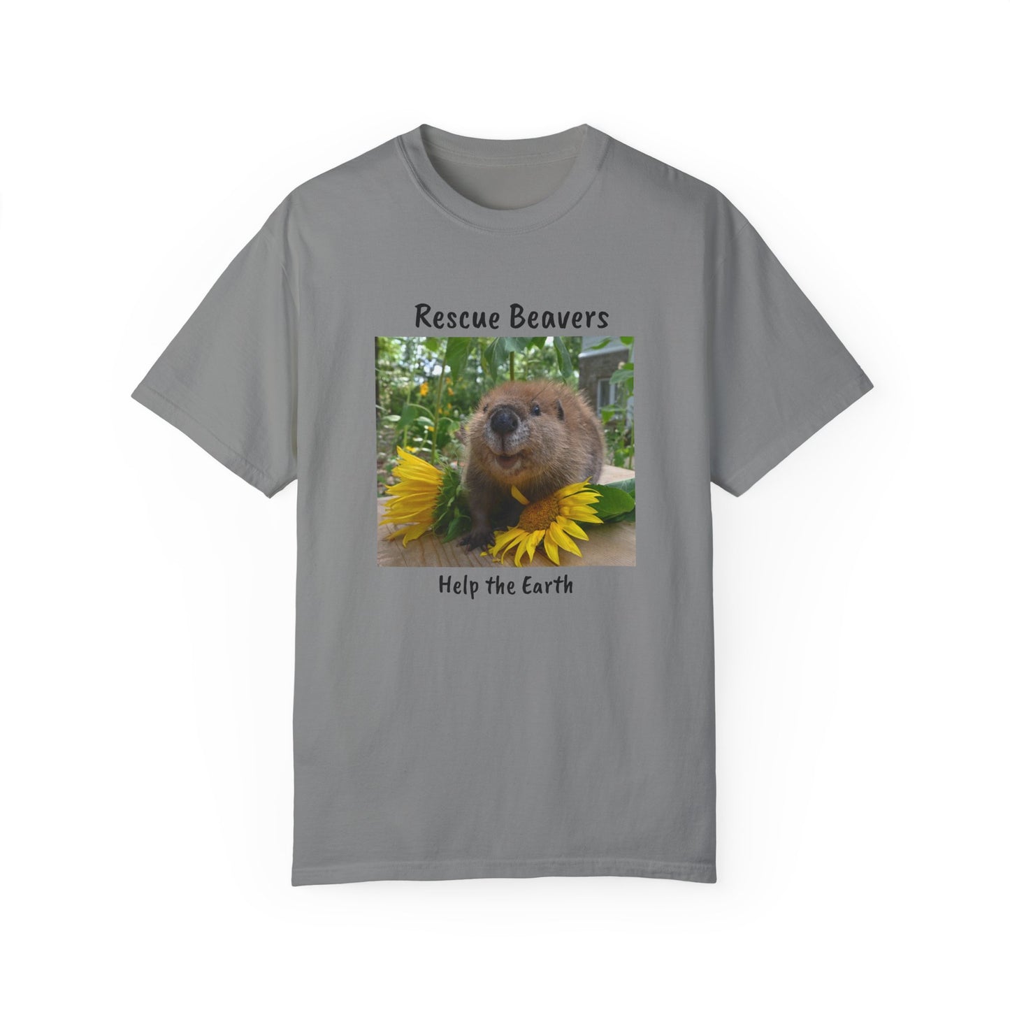 Petunia Rescue Beaver Unisex Garment-Dyed T-shirt