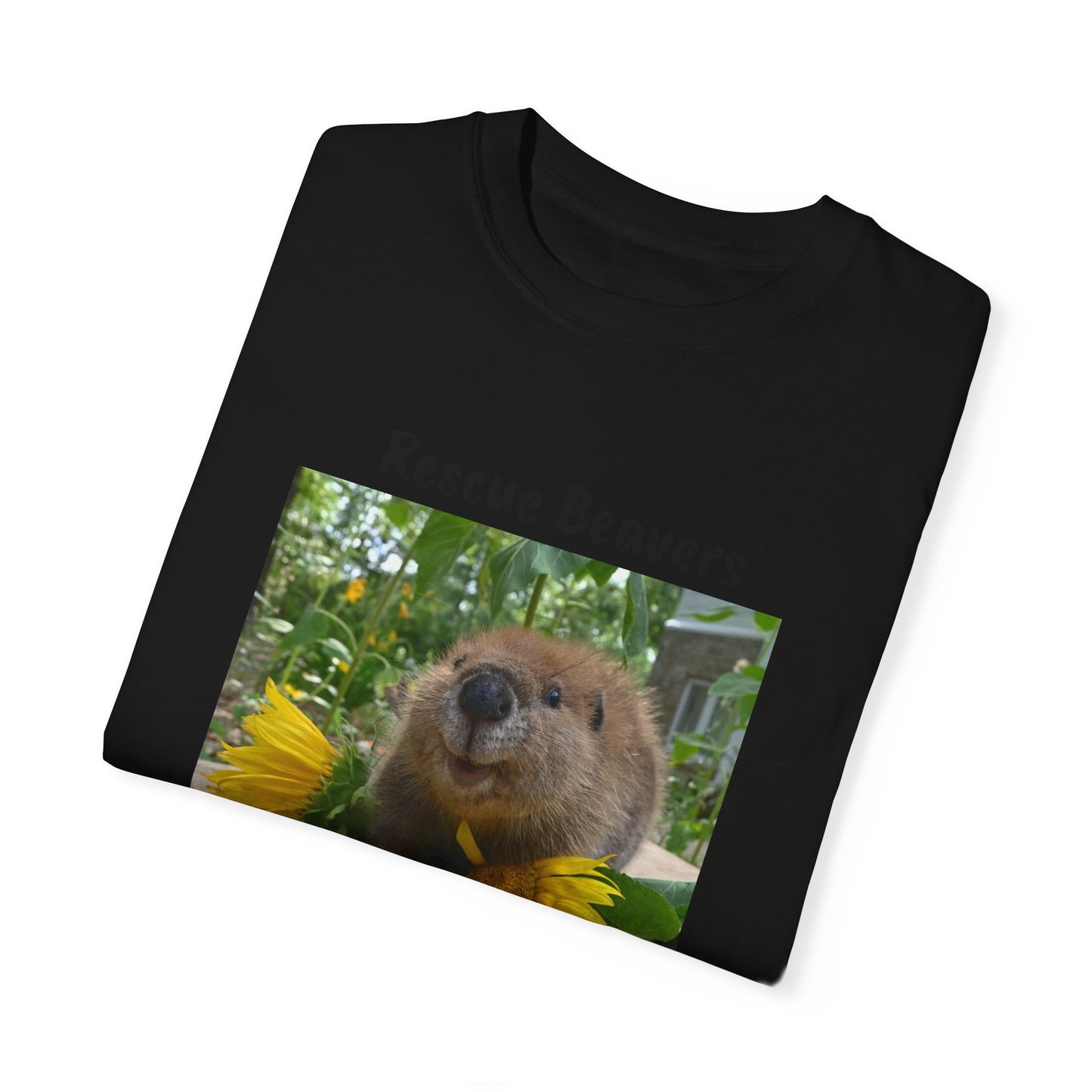 Petunia Rescue Beaver Unisex Garment-Dyed T-shirt