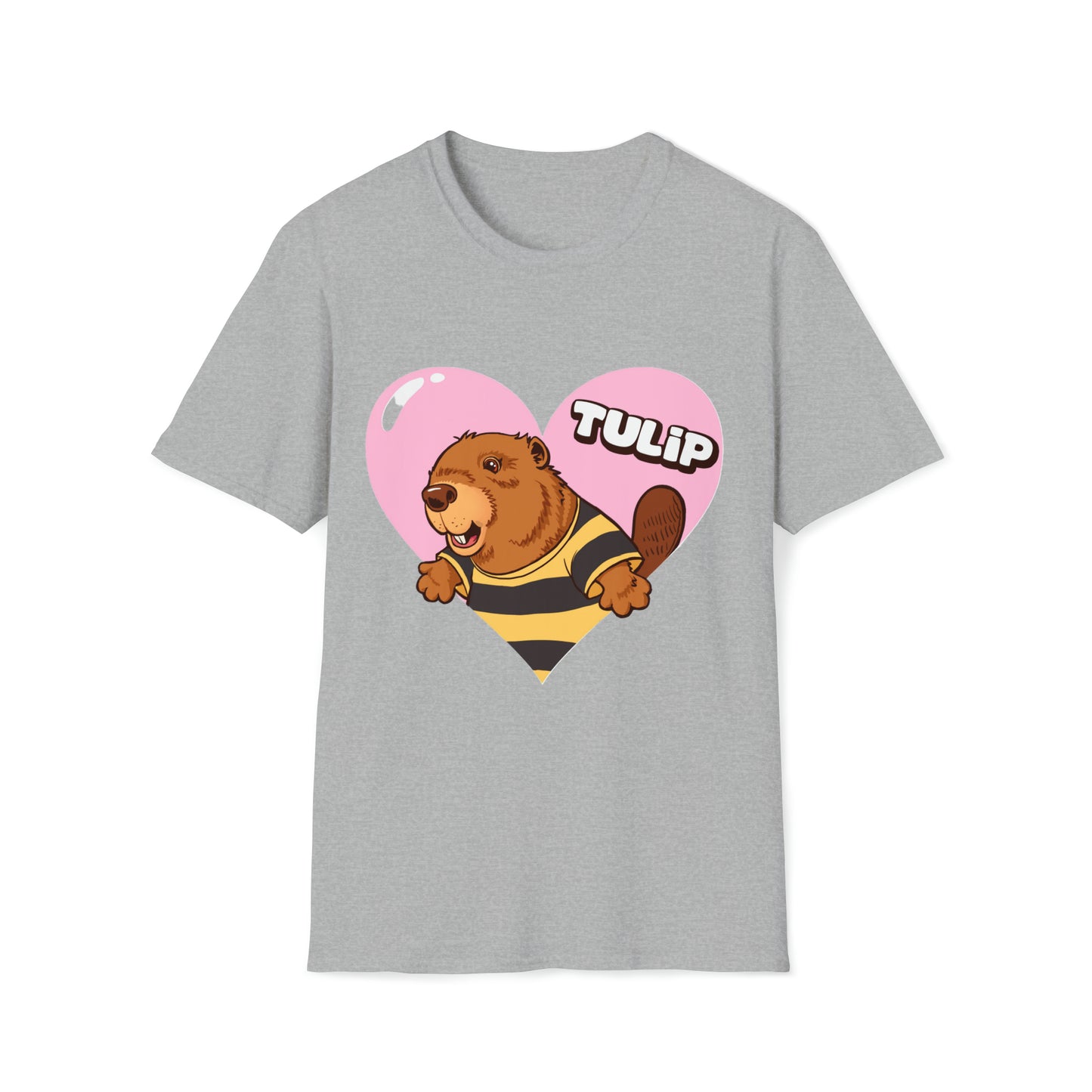 Tulip Beaver Cartoon T-Shirt