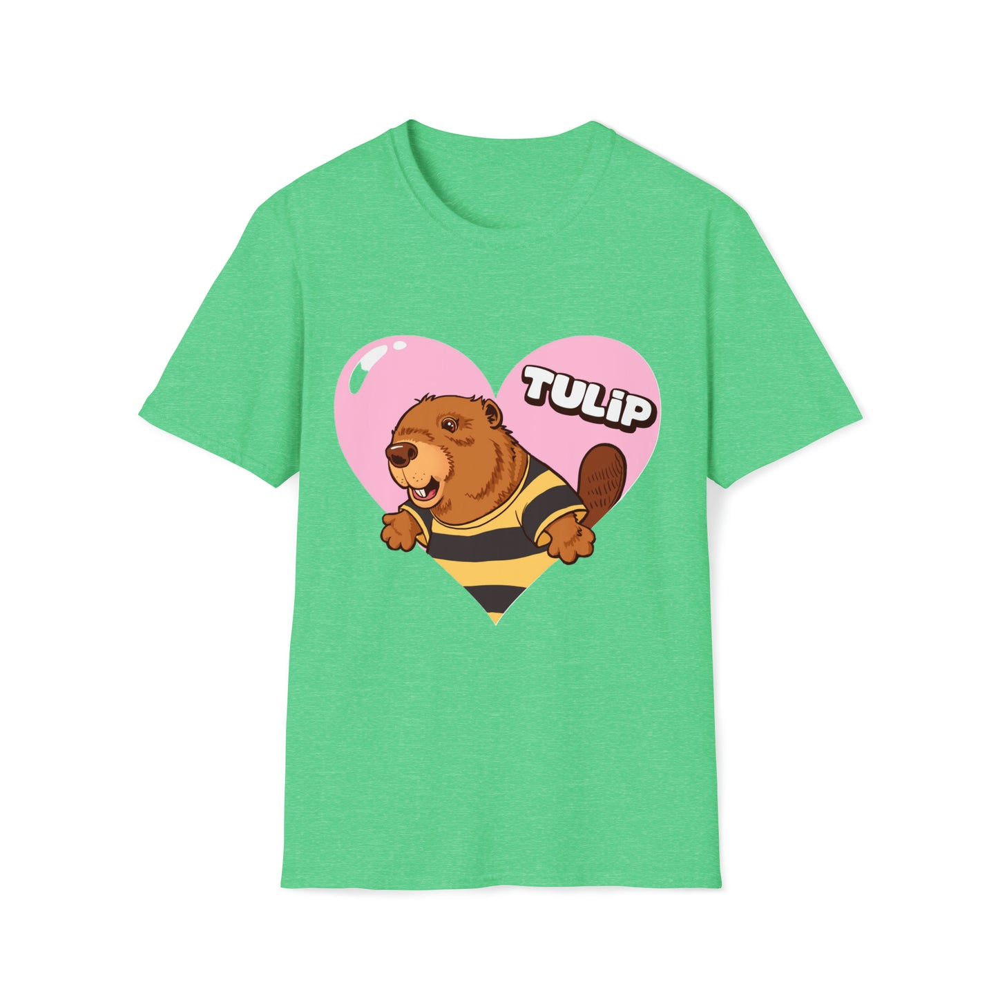 Tulip Beaver Cartoon T-Shirt