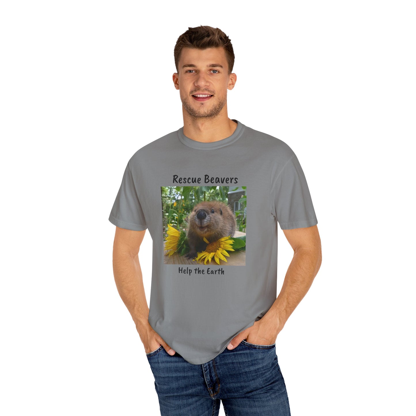 Petunia Rescue Beaver Unisex Garment-Dyed T-shirt