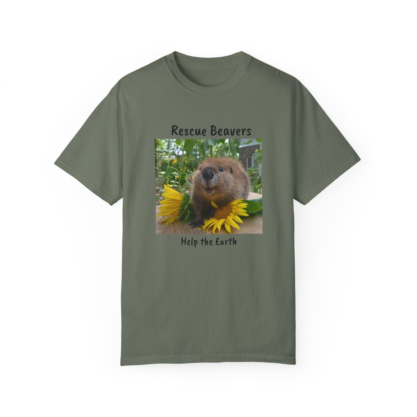 Petunia Rescue Beaver Unisex Garment-Dyed T-shirt