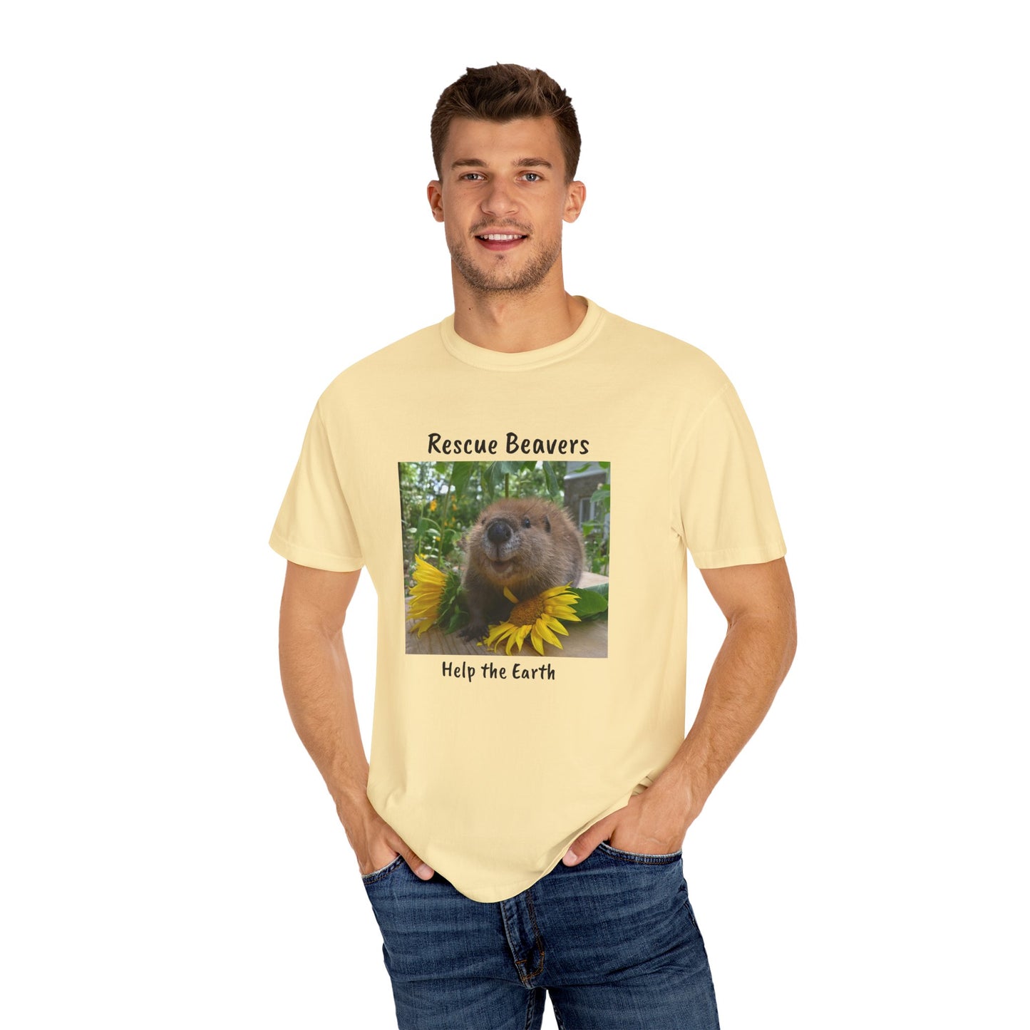 Petunia Rescue Beaver Unisex Garment-Dyed T-shirt