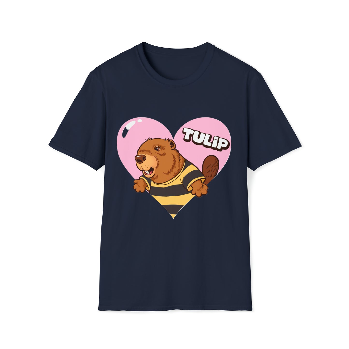 Tulip Beaver Cartoon T-Shirt