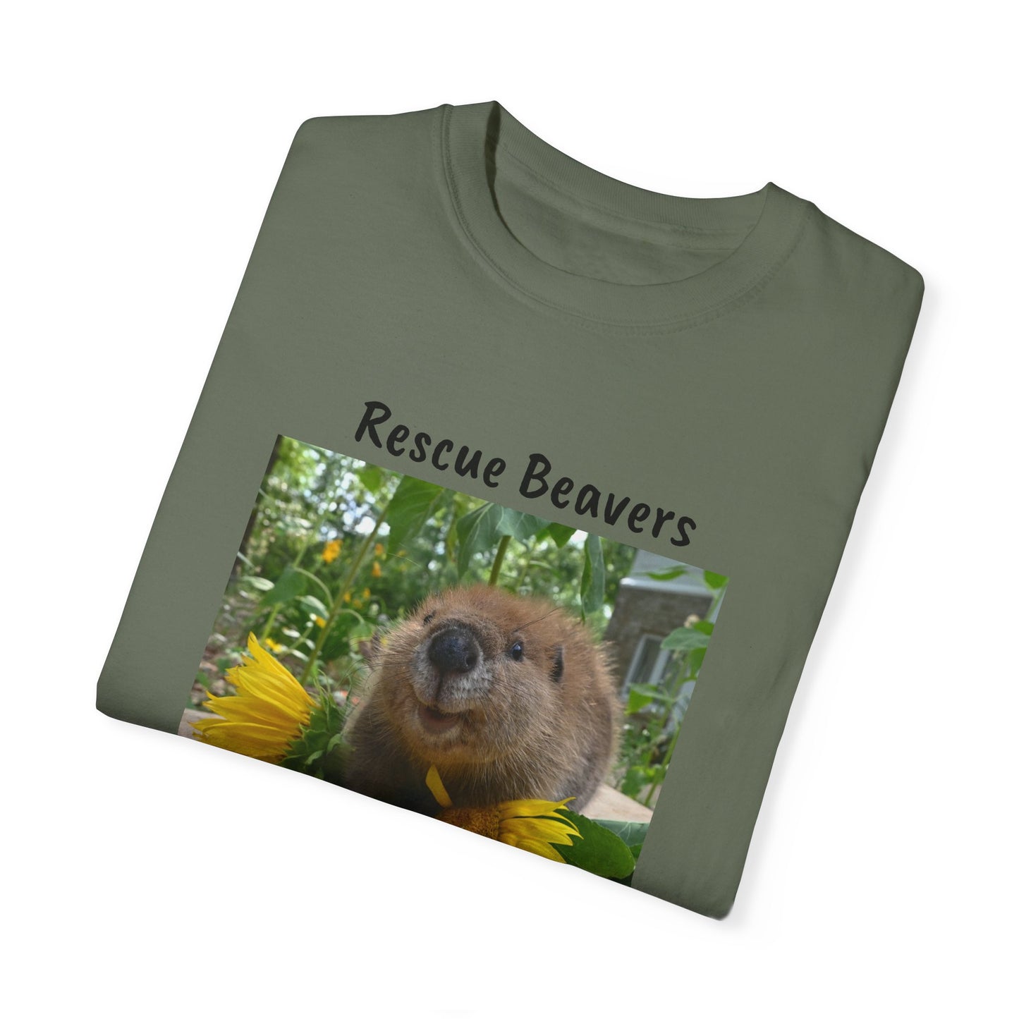 Petunia Rescue Beaver Unisex Garment-Dyed T-shirt