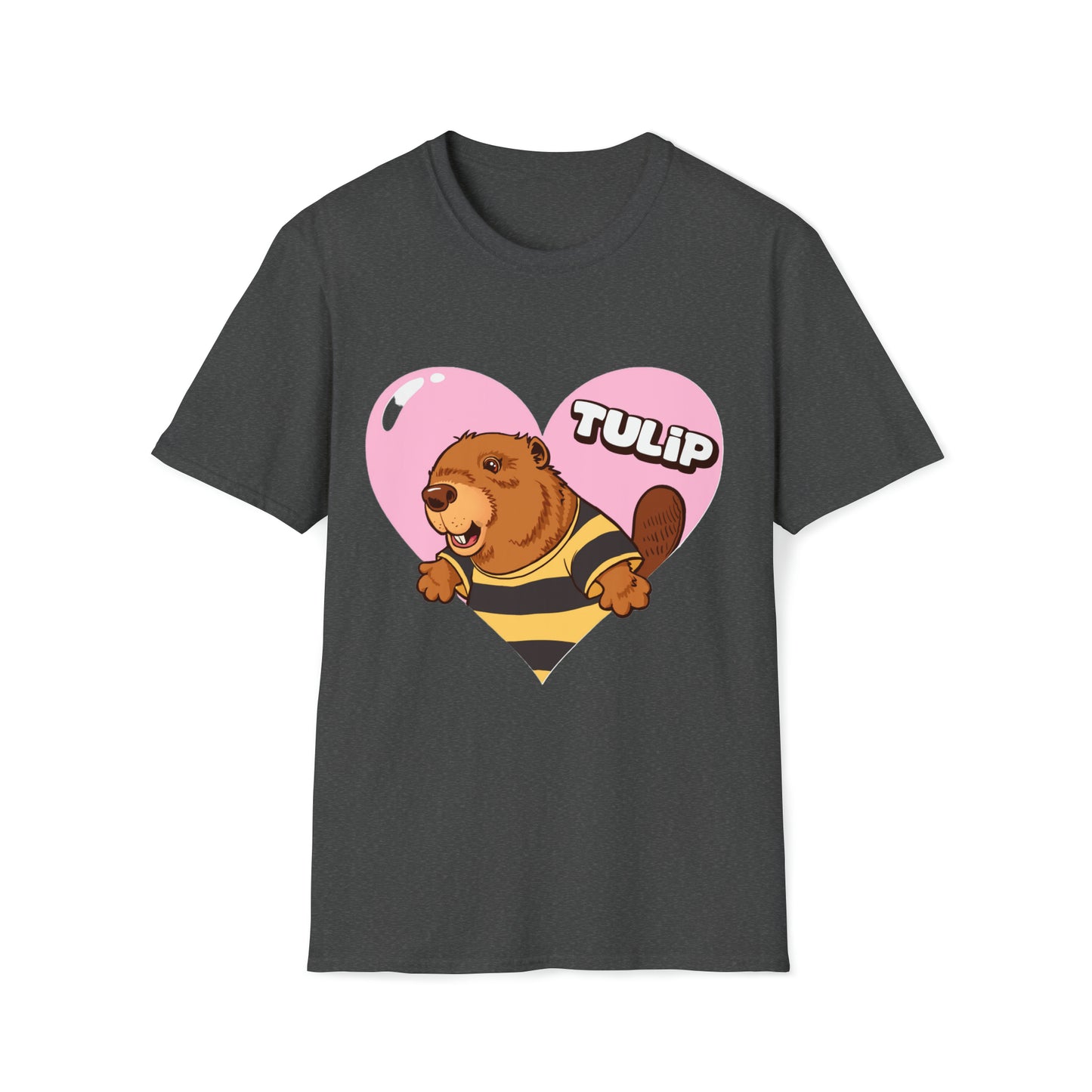 Tulip Beaver Cartoon T-Shirt