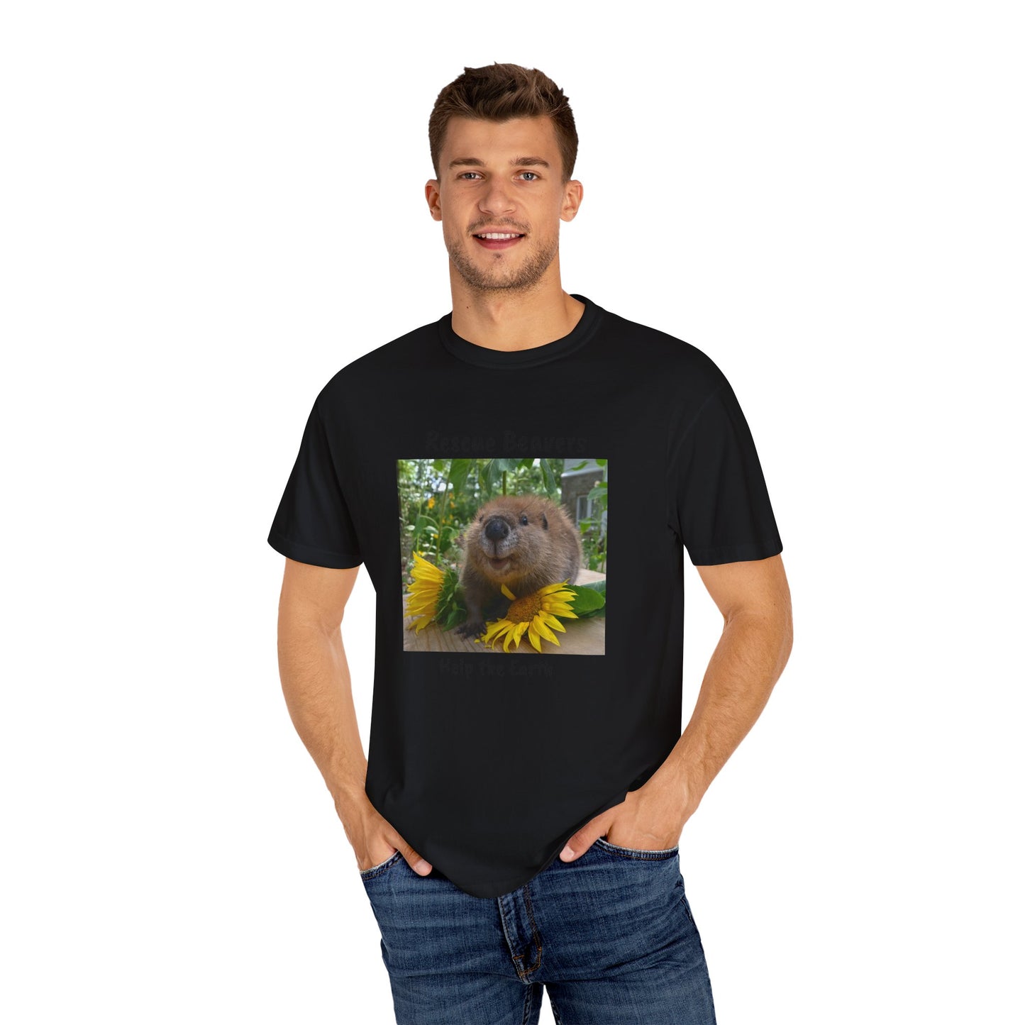 Petunia Rescue Beaver Unisex Garment-Dyed T-shirt