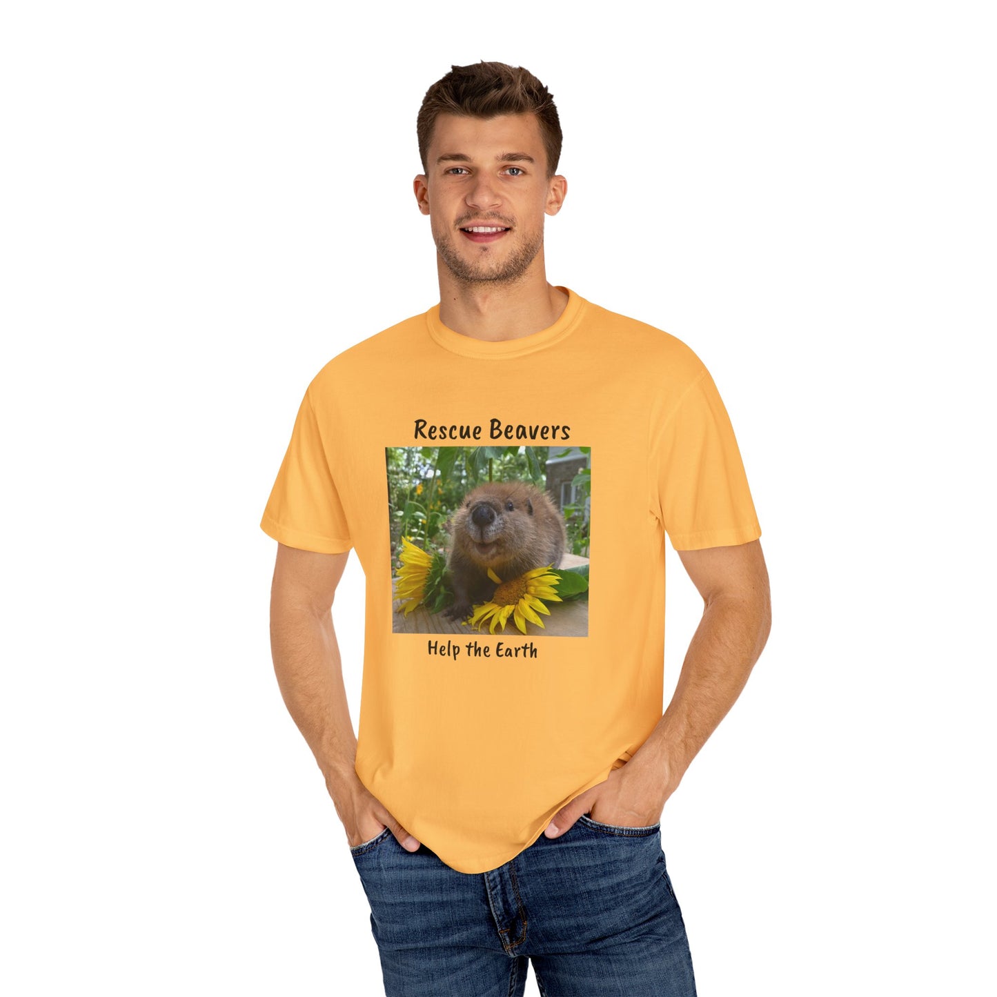 Petunia Rescue Beaver Unisex Garment-Dyed T-shirt