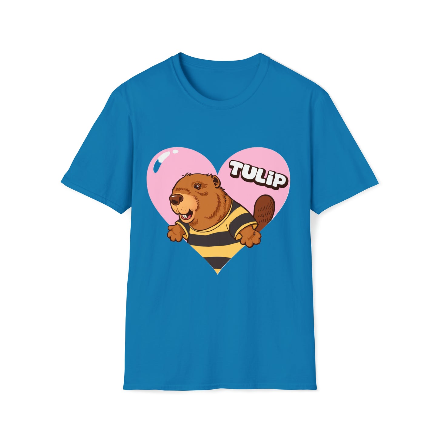 Tulip Beaver Cartoon T-Shirt