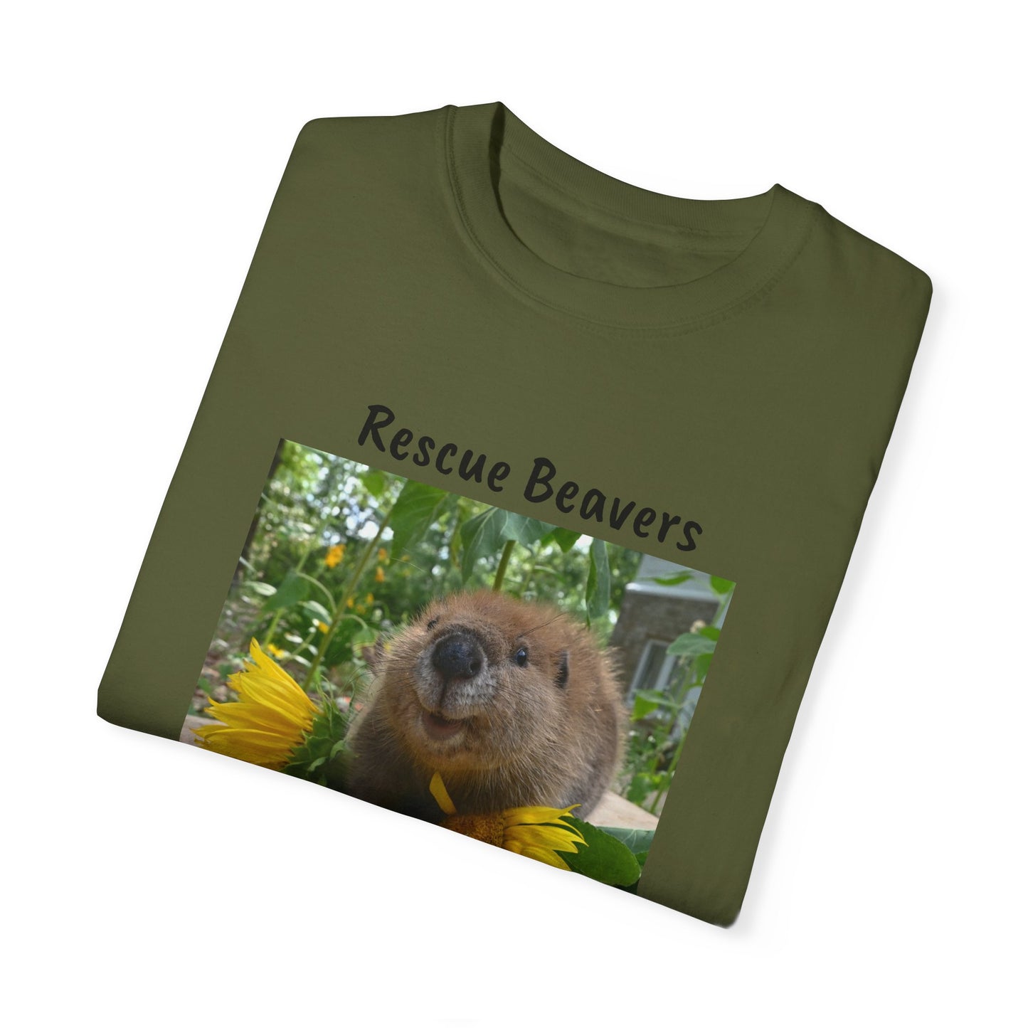 Petunia Rescue Beaver Unisex Garment-Dyed T-shirt