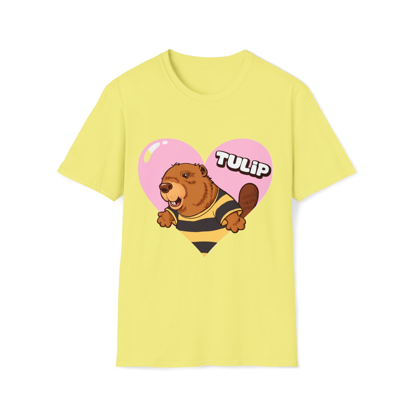 Tulip Beaver Cartoon T-Shirt