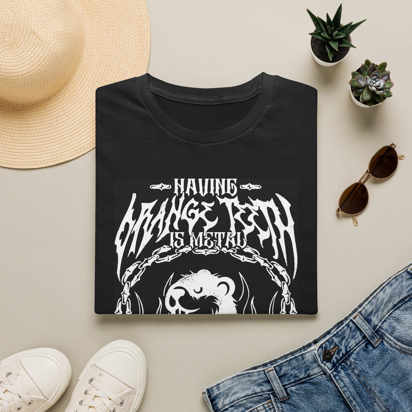 Having Orange Teeth is Metal T-Shirt