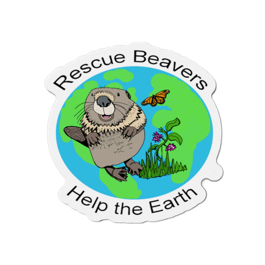 Rescue Beaver Die-Cut Magnets