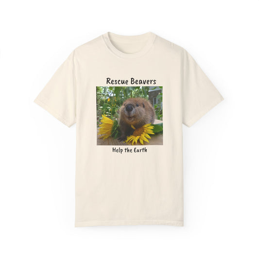 Petunia Rescue Beaver Unisex Garment-Dyed T-shirt