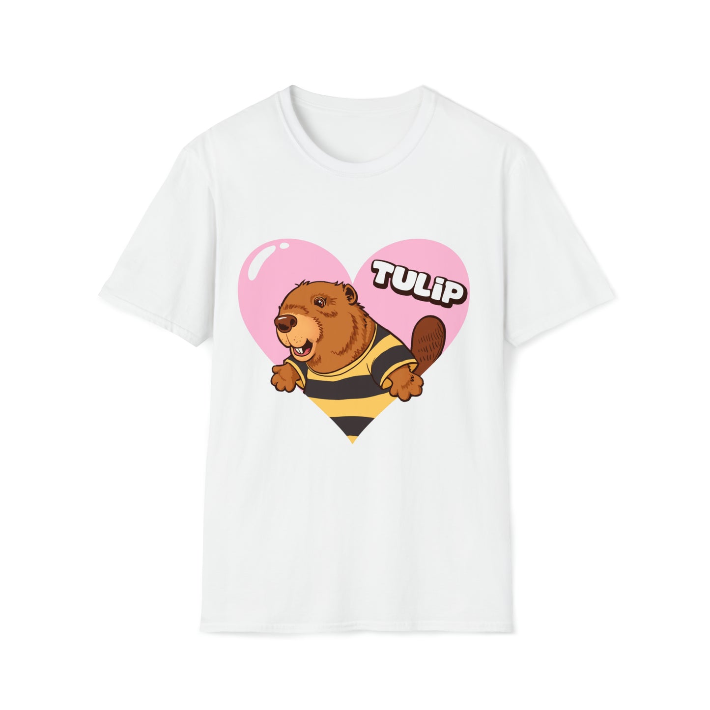 Tulip Beaver Cartoon T-Shirt