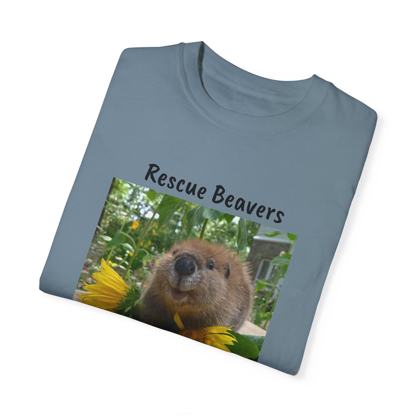 Petunia Rescue Beaver Unisex Garment-Dyed T-shirt