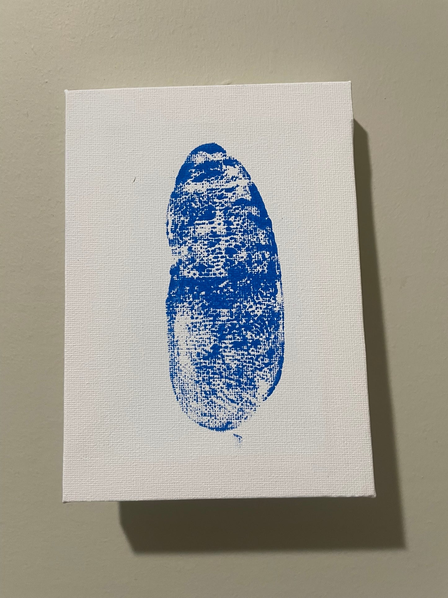 Beaver tail print 5x7 Petunia blue