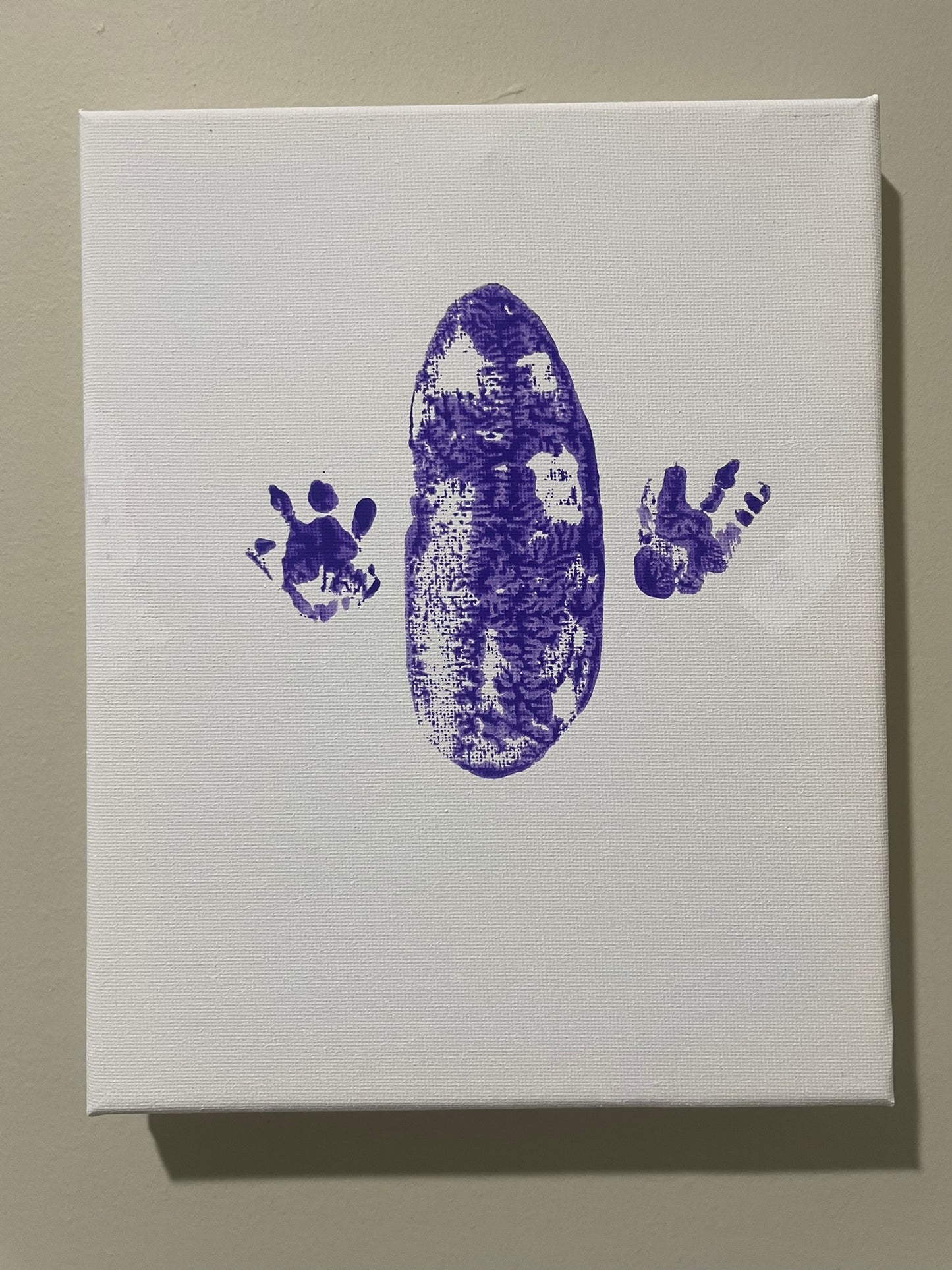 Beaver Tail and Paw Print Petunia 8x10 Purple