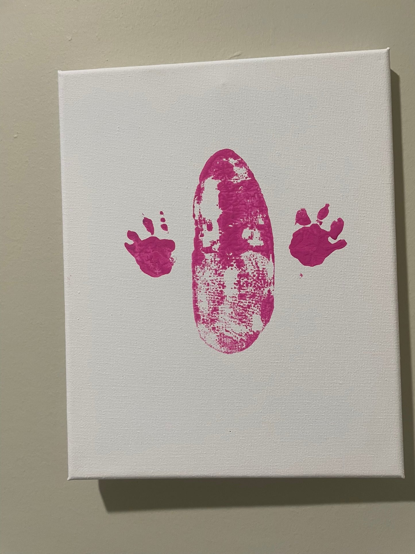 Beaver Tail and Paw Print Petunia 8x10 pink