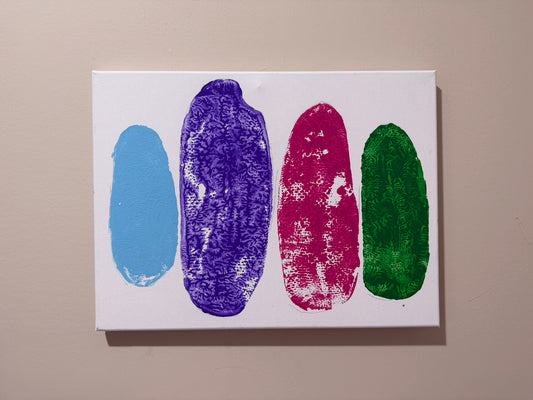 Tulip, Stormy Rose, Blossom and Sprout 12 x 16 Tail Prints on Canvas