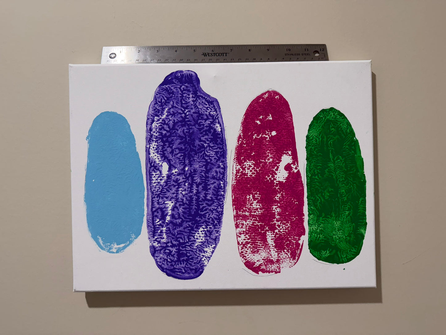 Tulip, Stormy Rose, Blossom and Sprout 12 x 16 Tail Prints on Canvas
