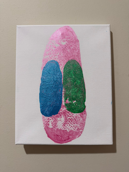 Tulip with Baby Sprout and Blossom 8x10 White Canvas