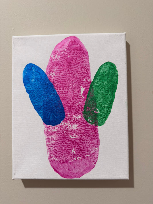 Tulip with Baby Sprout and Blossom 8x10 White Canvas