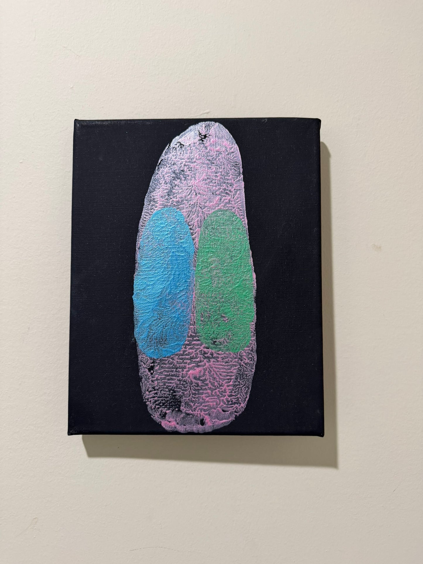 Tulip with Baby Sprout and Blossom 8x10 Black Canvas