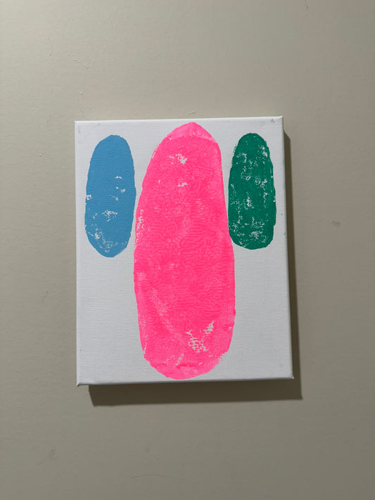 Tulip with Baby Sprout and Blossom Tail Prints on 8x10 White Canvas