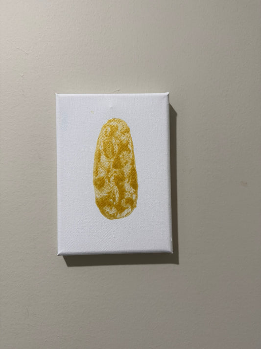 Baby Buttercup Tail Print on 5x7 white canvas