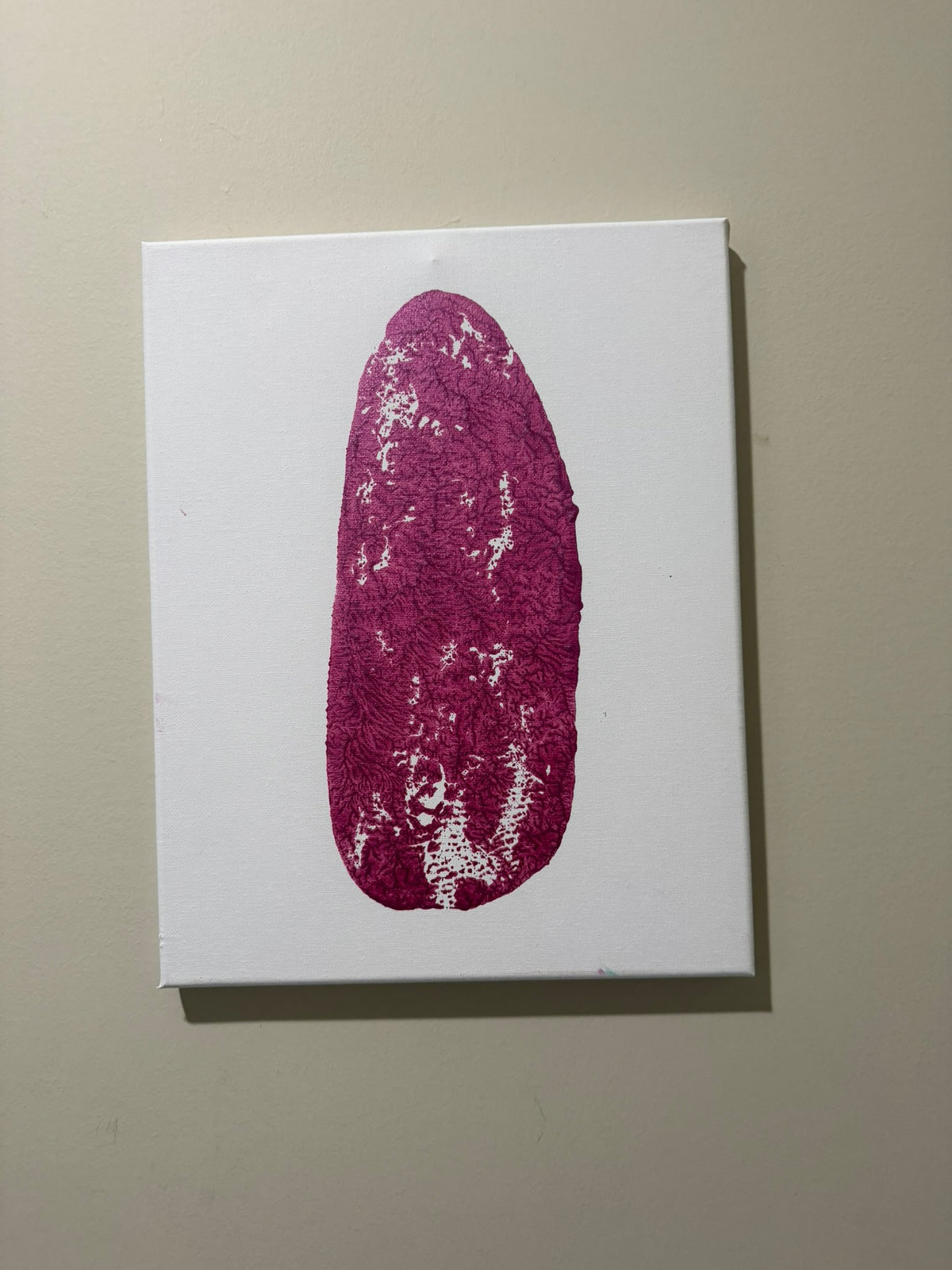 Big Tulip Tail Print on 11x14 White Canvas
